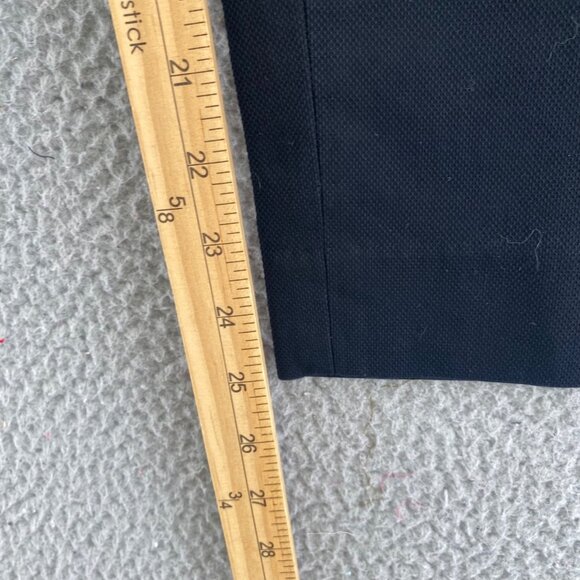 Talbots Pants Womens 6 Navy Stretch Pockets Tapered Leg Slim Crop Office Career - Picture 11 of 13